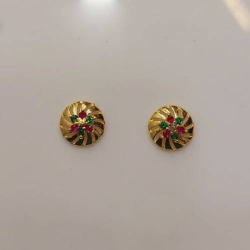 Gold Trendy Casual Earring by D.M. Jewellers