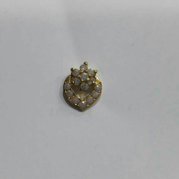 16K Yellow Gold Indian Stone Nosepin by D.M. Jewellers