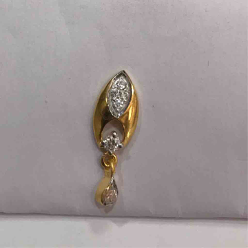 916 Gold Fancy Catseye Regular Eye Earrings by D.M. Jewellers