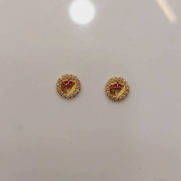 Gold regal Round earring by D.M. Jewellers