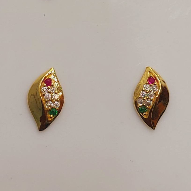 Showroom of Fancy daily wear earrings 22k gold | Jewelxy - 234483