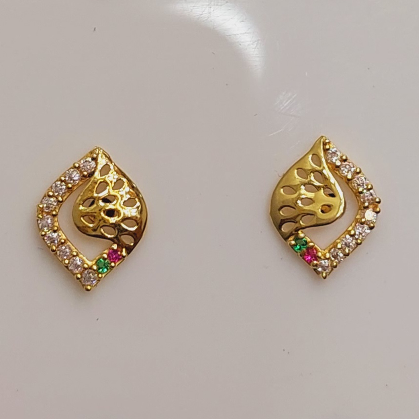 18k Gold Modern Earrings For wedding